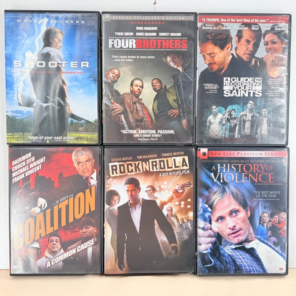 Shooter RocknRolla History of Violence DVD Lot 6 Action Crime